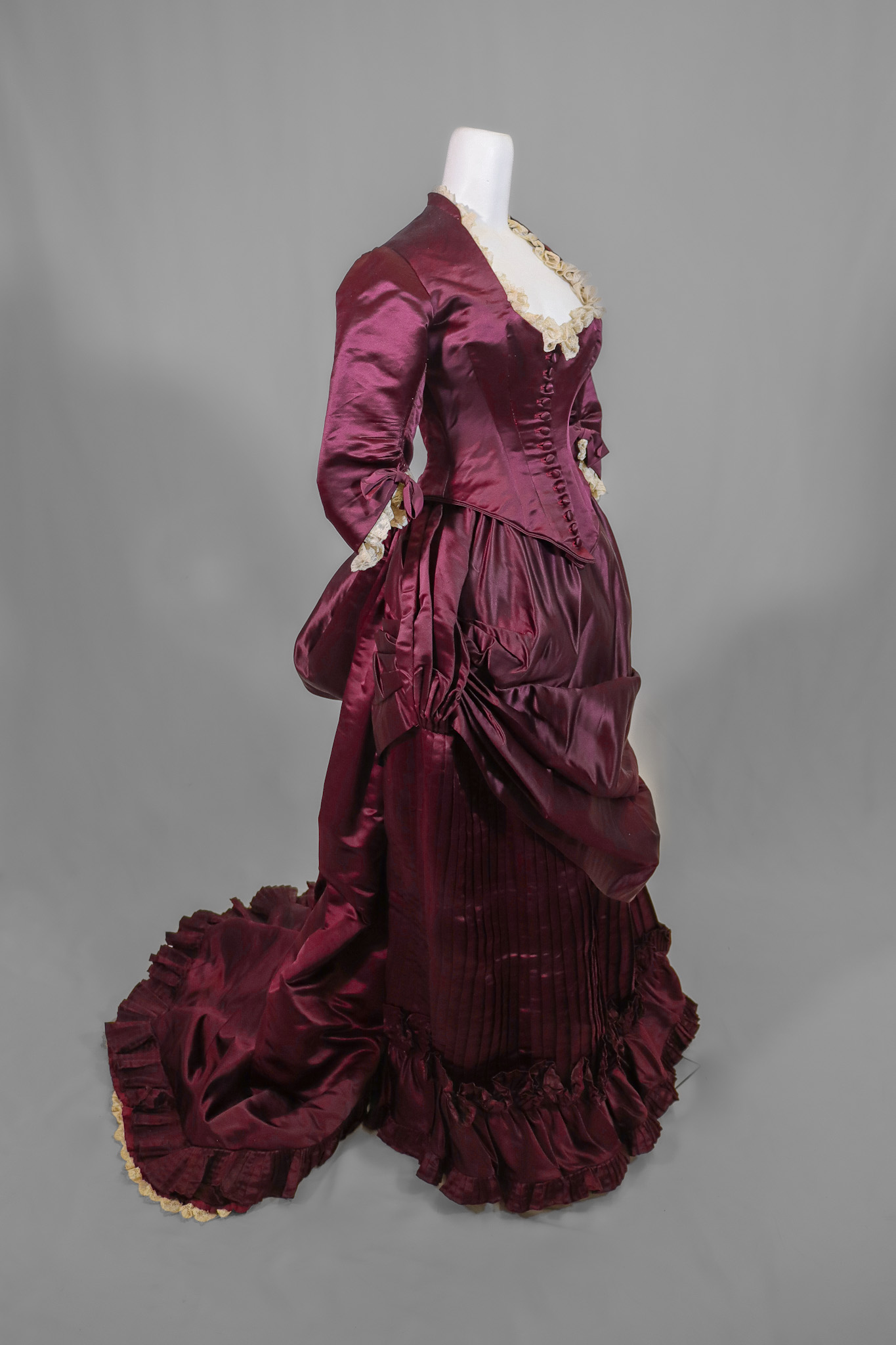 Clothing and Textiles: Pink Striped c. 1890s Dress - New Canaan Museum and  Historical Society