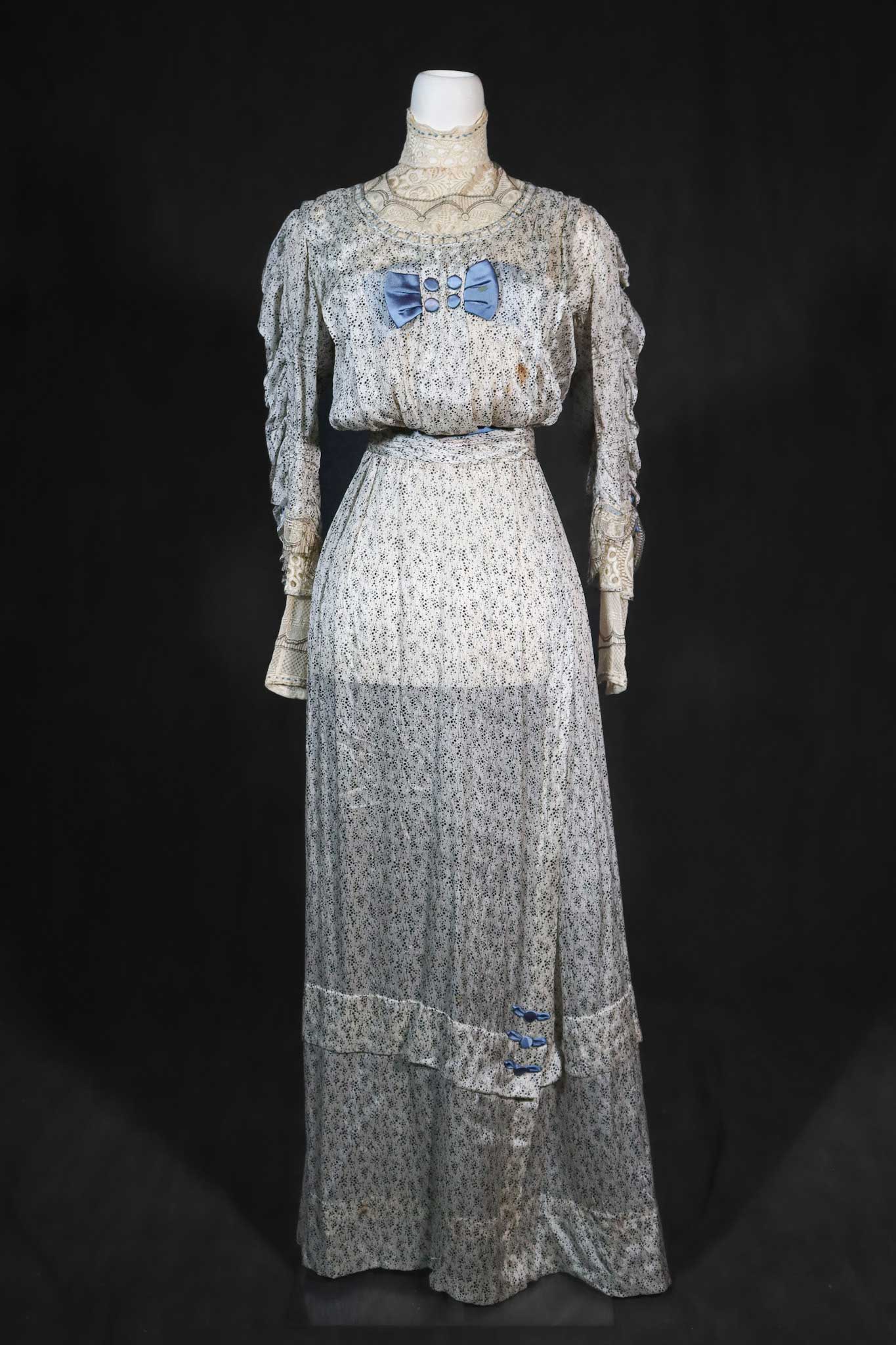 Clothing and Textiles: Blush Pink Evening Gown C. Early 1900s